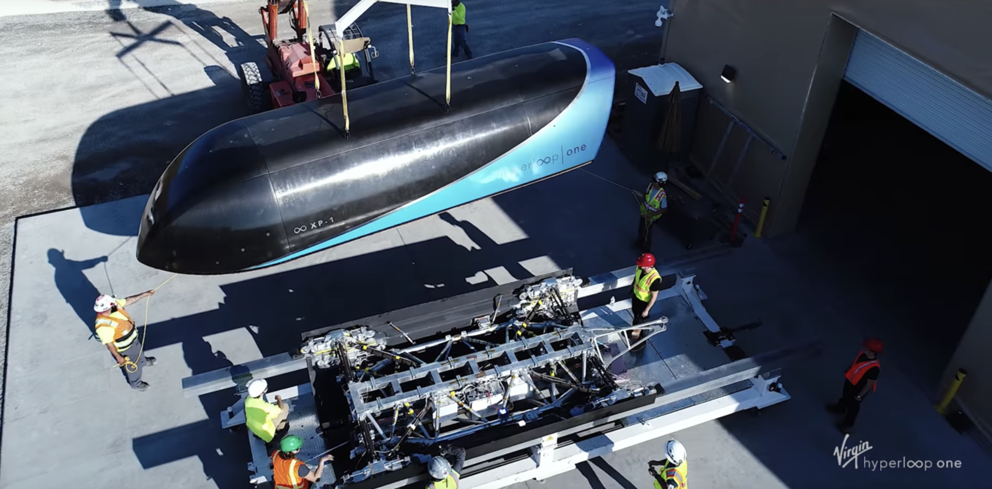 XP-1’s fuselage and levitating chassis in the process of being seamlessly integrated
